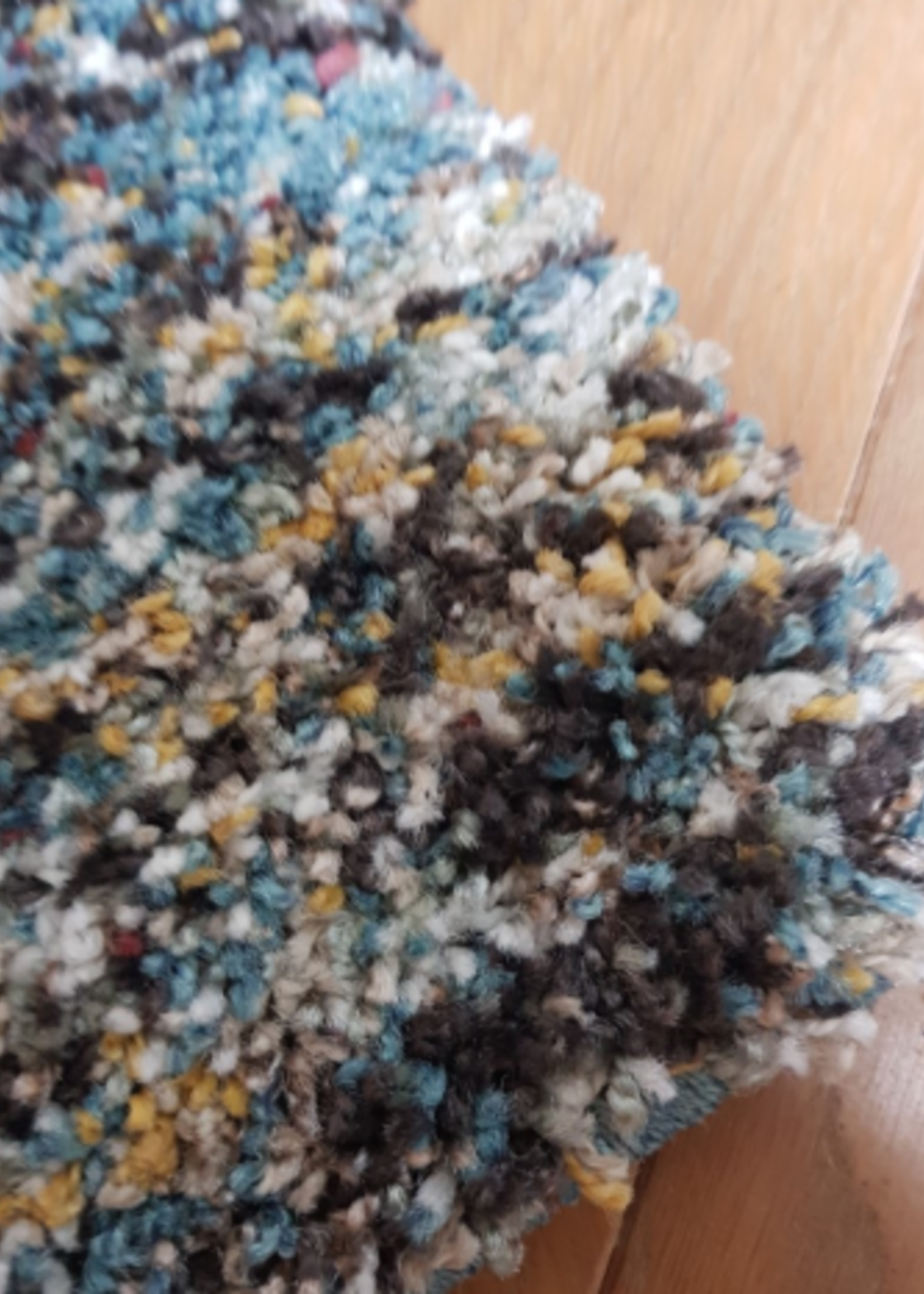 vloerkleed  rond Manchester  Blauw-geel