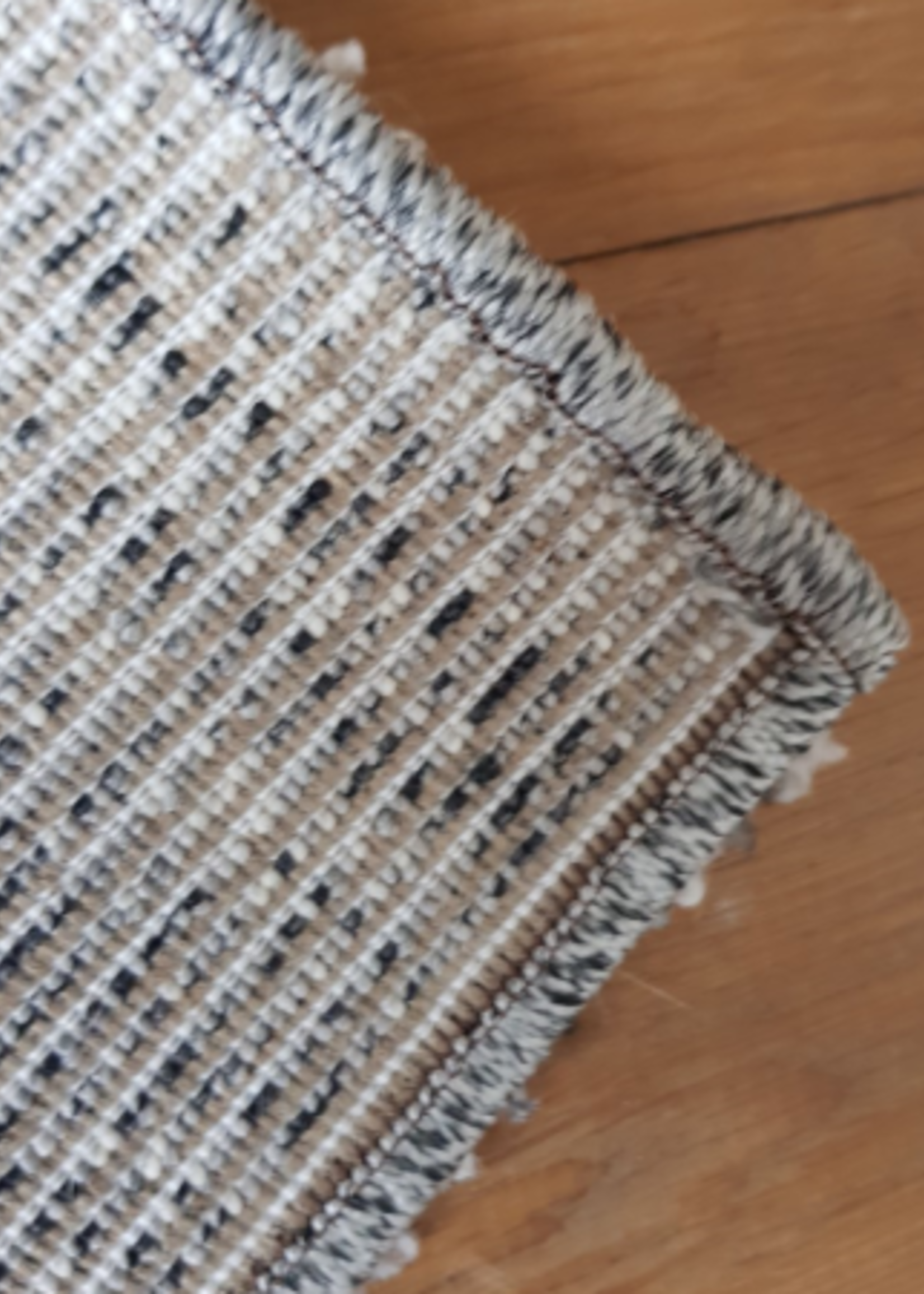 vloerkleed  rond Manchester  zwart-wit