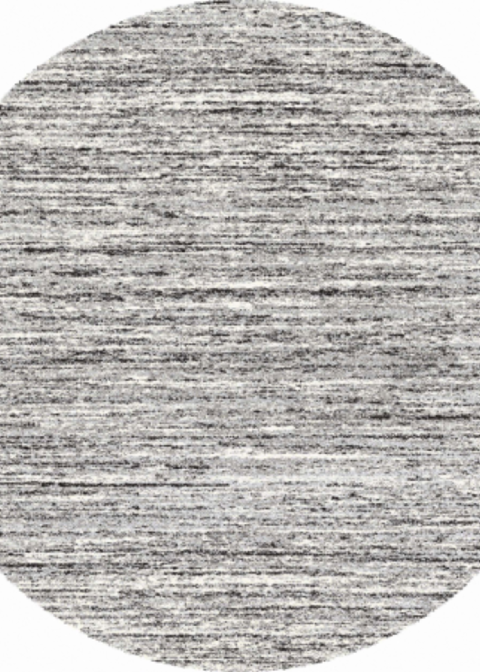 vloerkleed  rond Manchester  zwart-wit