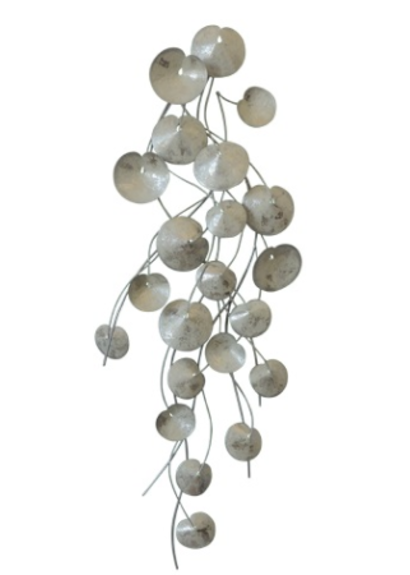 Metalen wanddecoratie Bladeren zilver