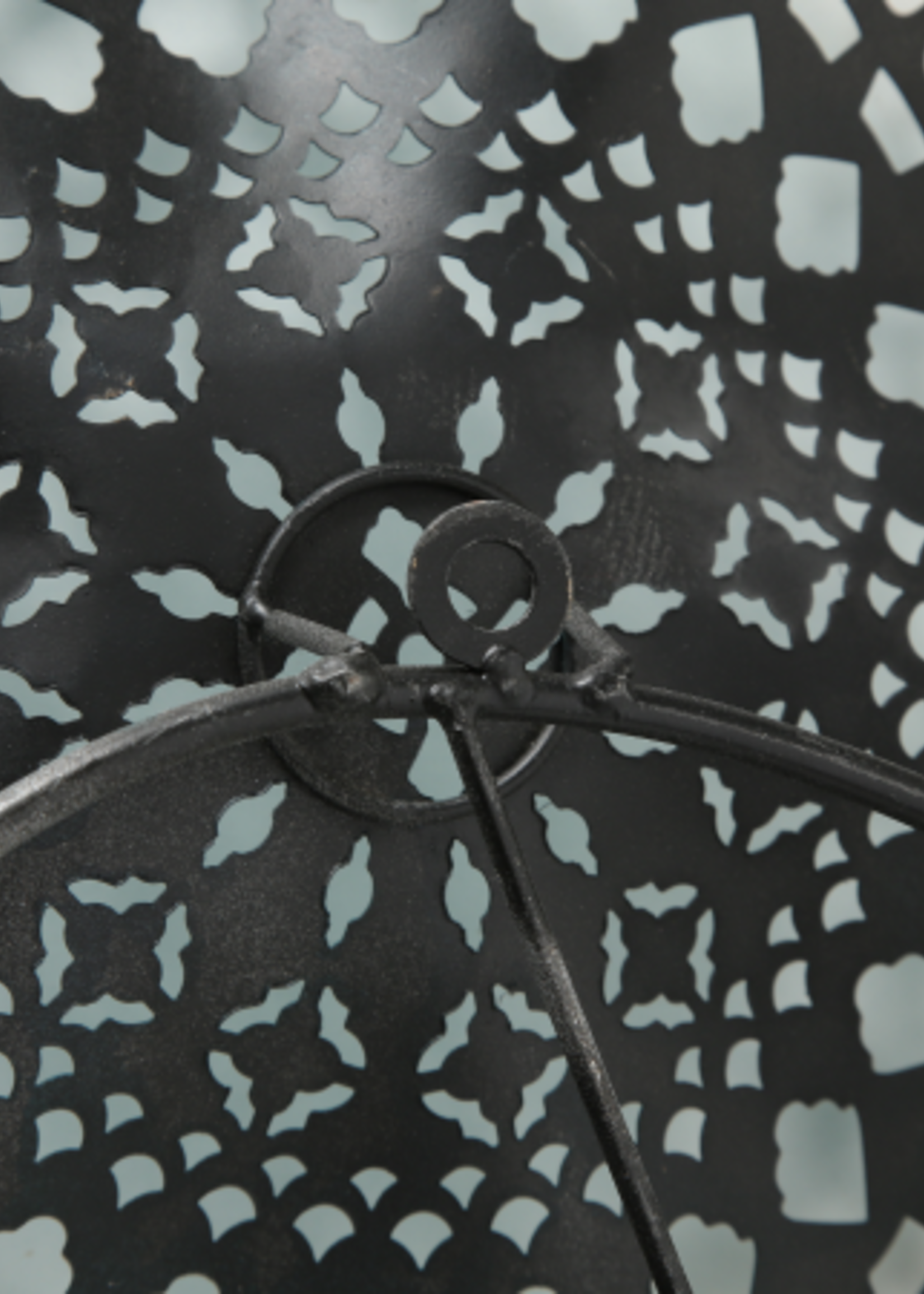 Metalen wanddecoratie cirkels zeegroen