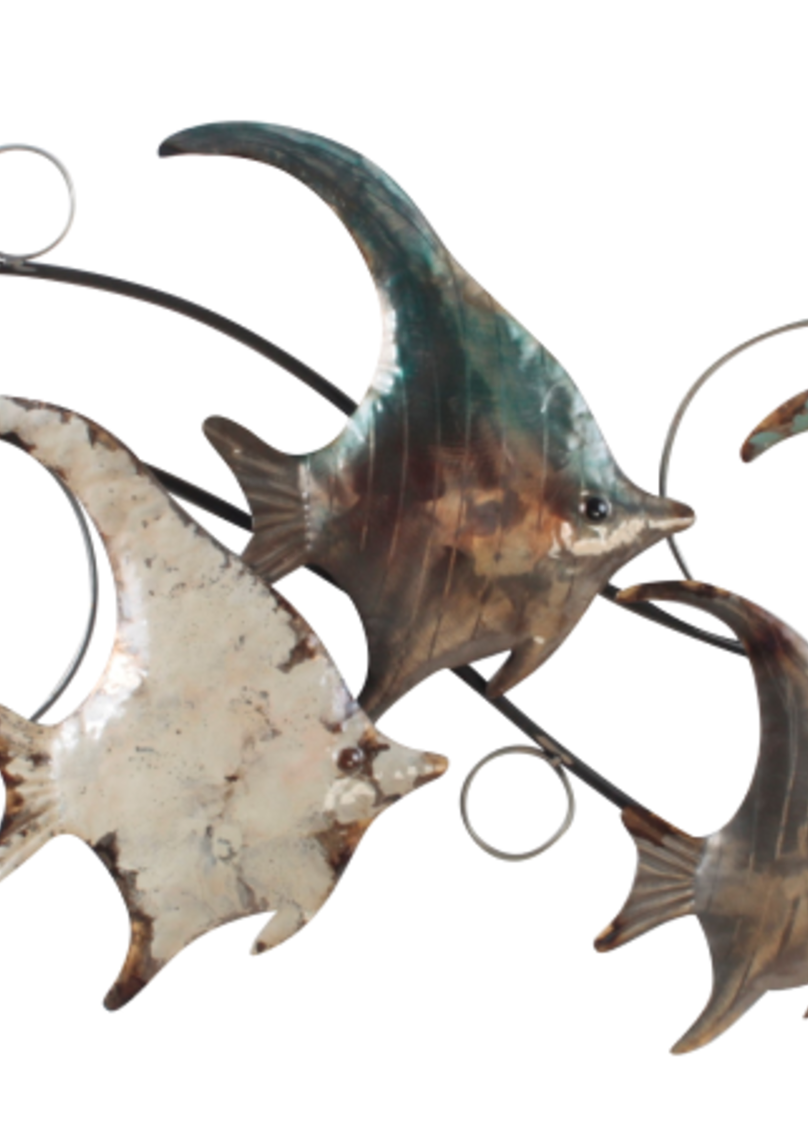 Metalen wanddecoratie Vissen