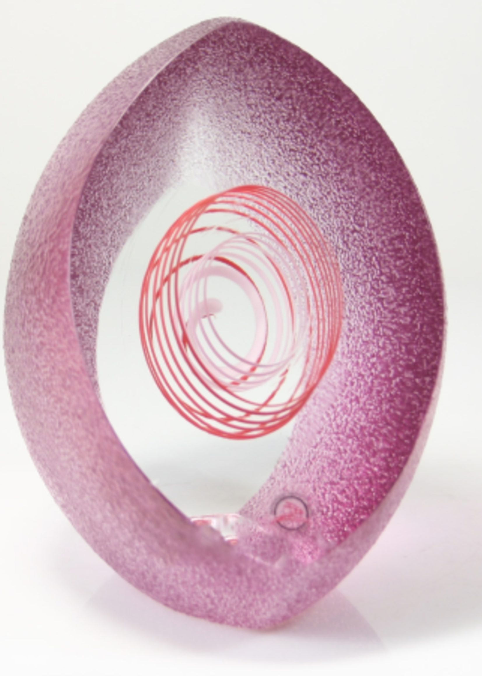 Roze Kristallen object met cilinder