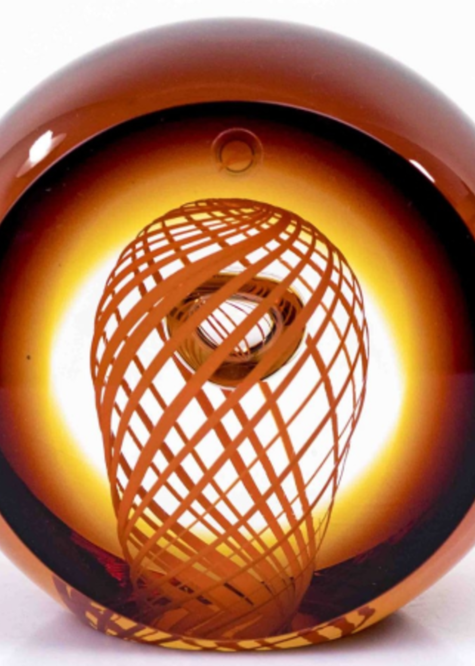 Kristallen object Boheems Kristal Oranje Bruin