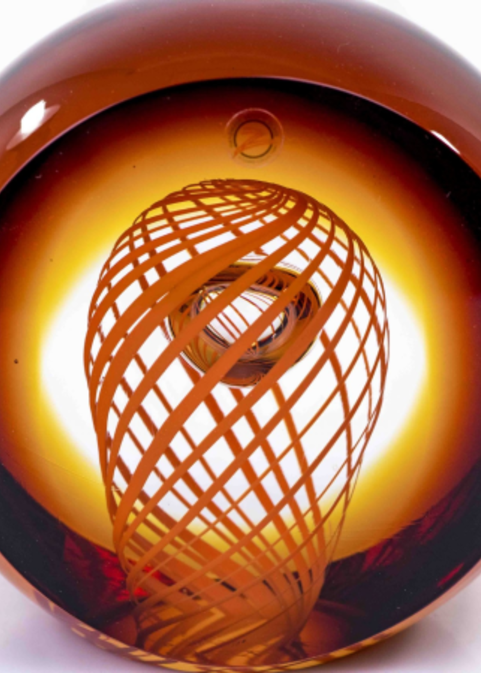 Kristallen object Boheems Kristal Oranje Bruin