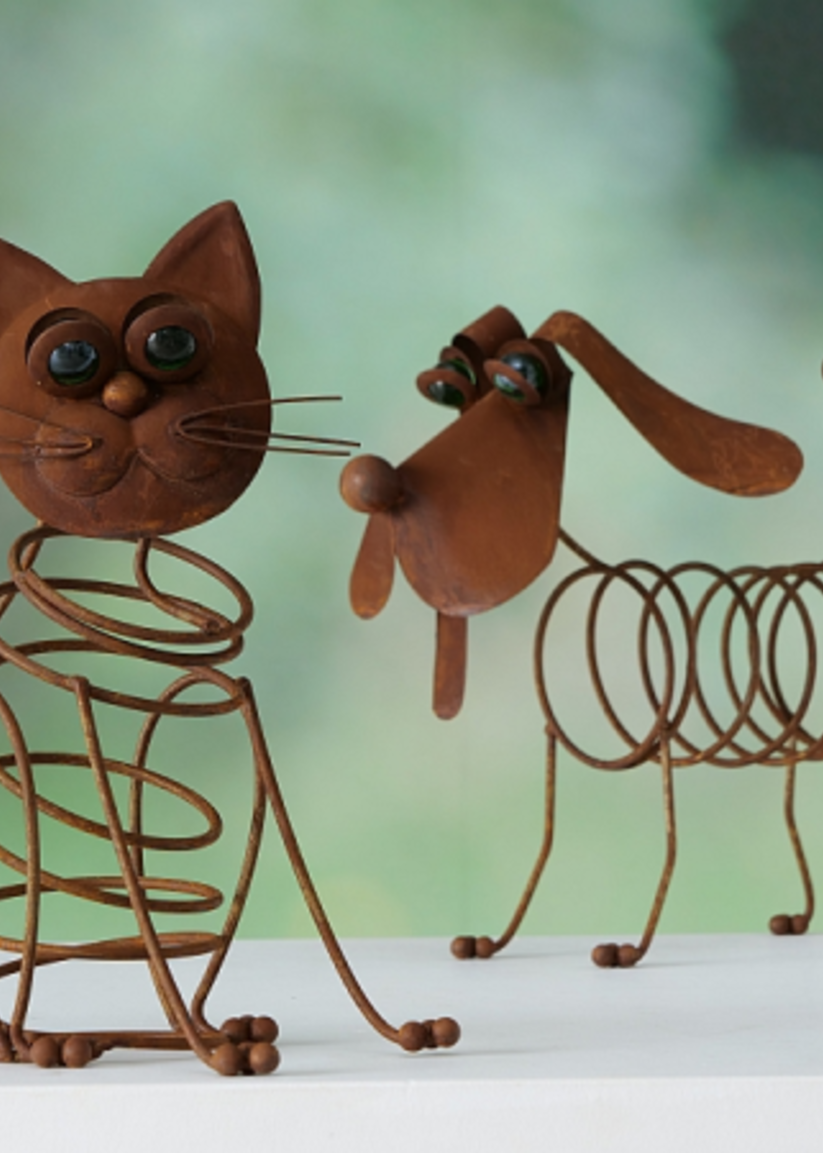 Metalen woondecoratie Hond & Kat