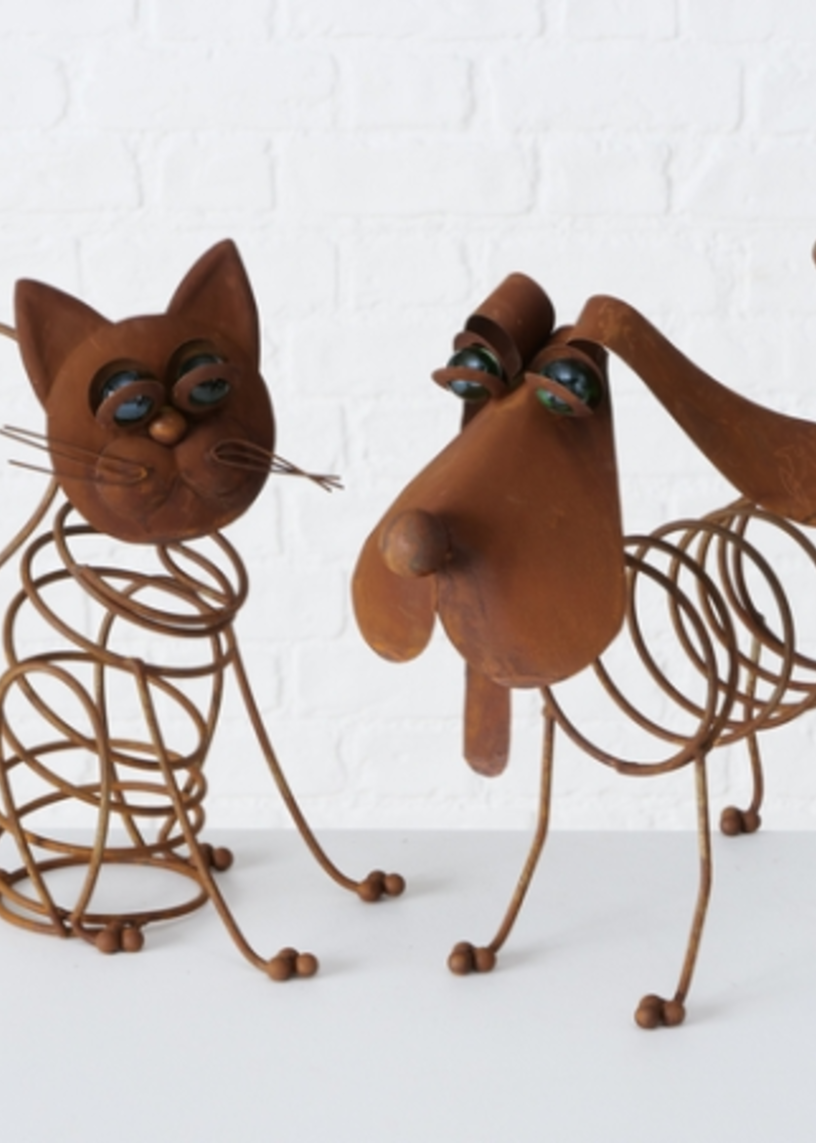 Metalen woondecoratie Hond & Kat