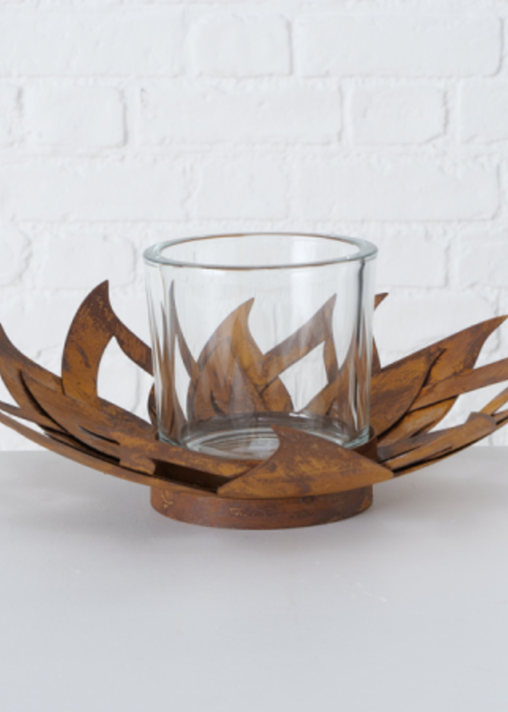 Robuust windlicht van metaal