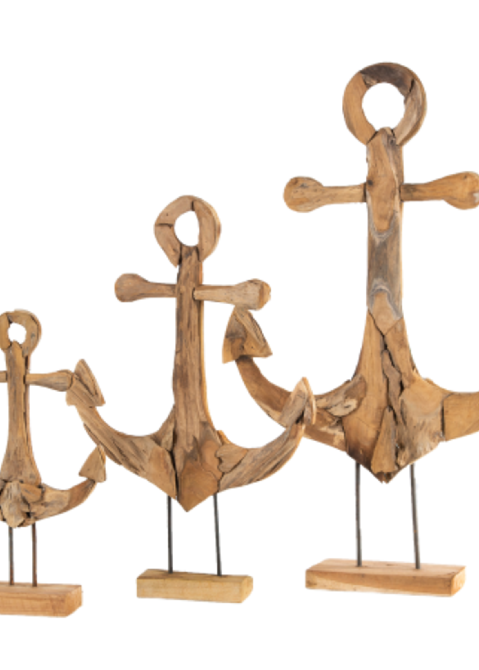 Houten kunstwerk Anker