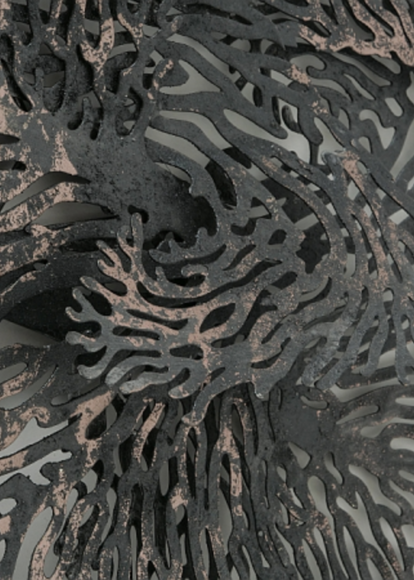 Metalen wanddecoratie Koraal