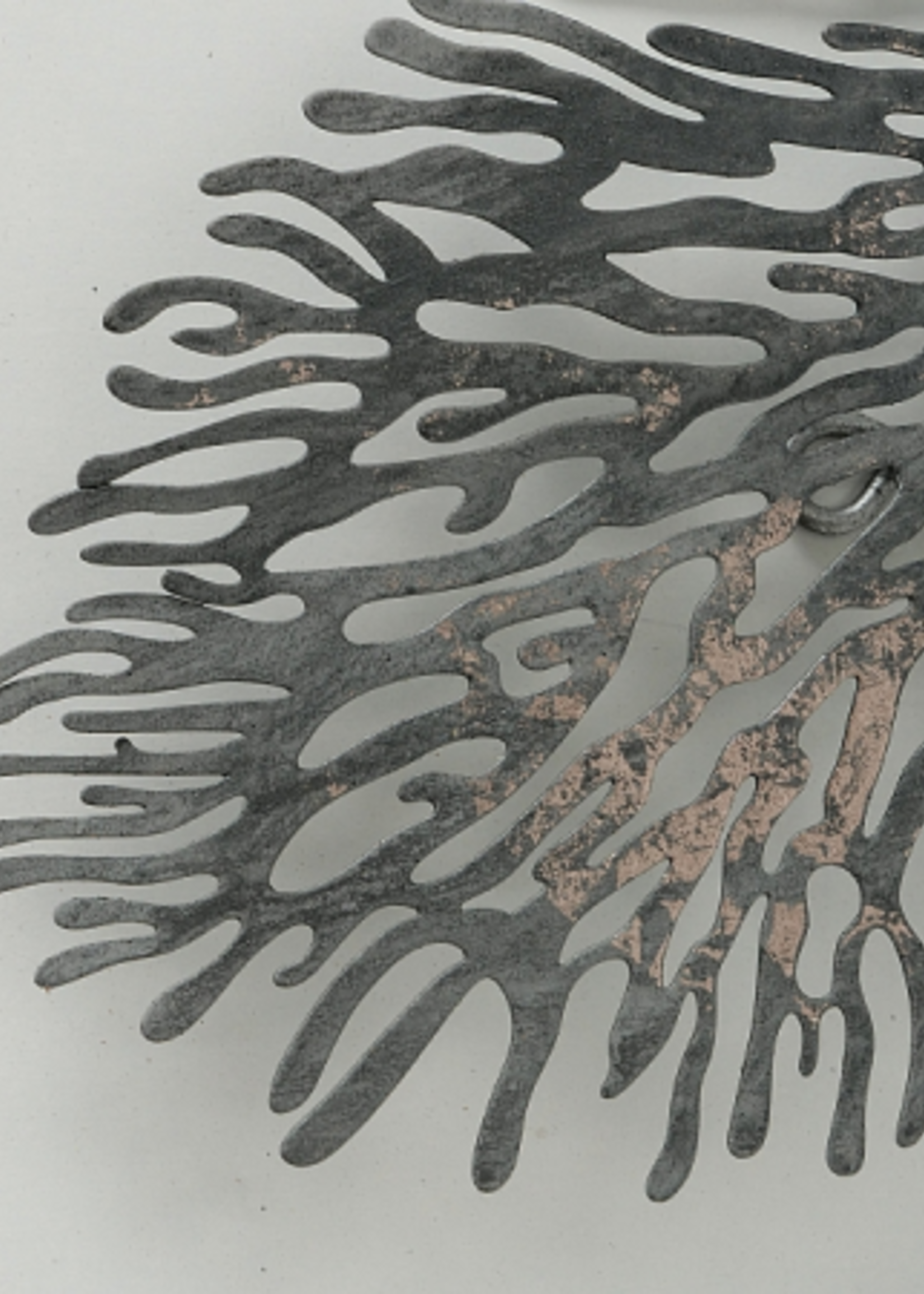 Metalen wanddecoratie Koraal