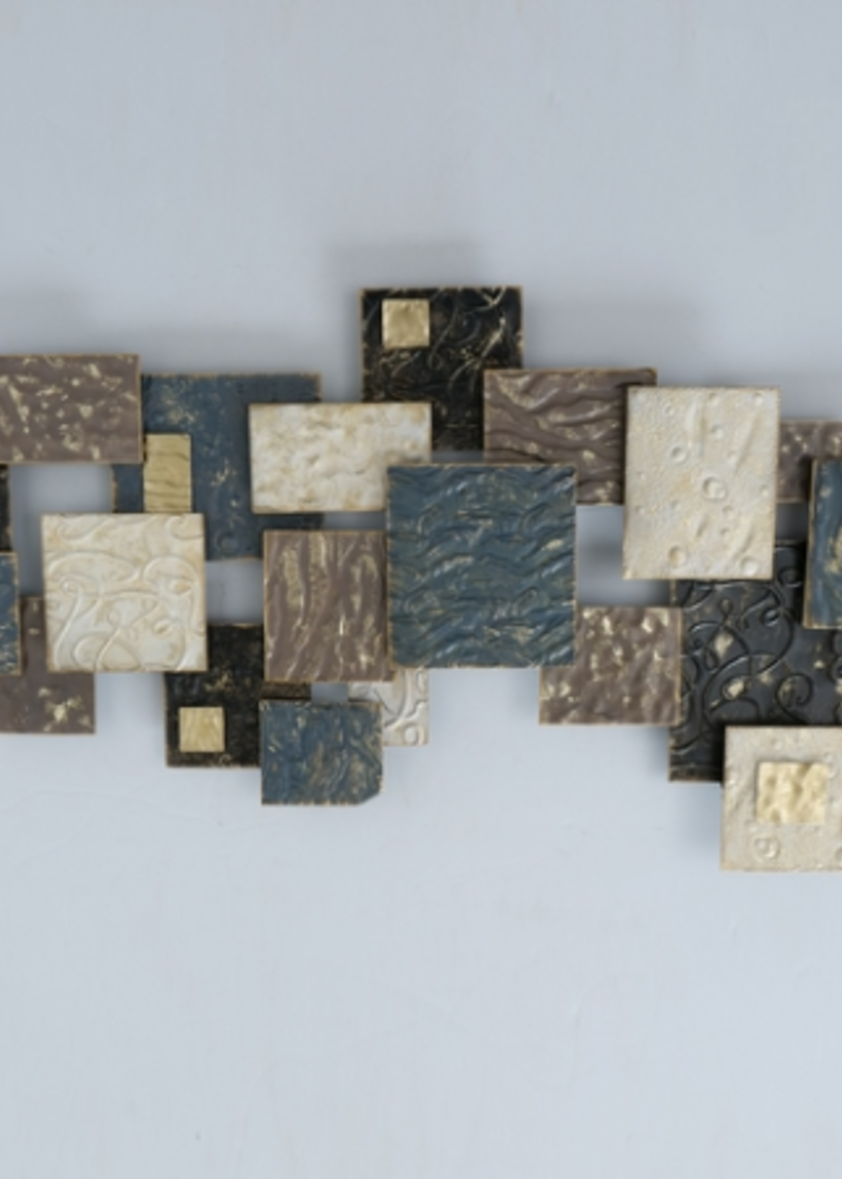 Metalen wanddecoratie Vierkanten