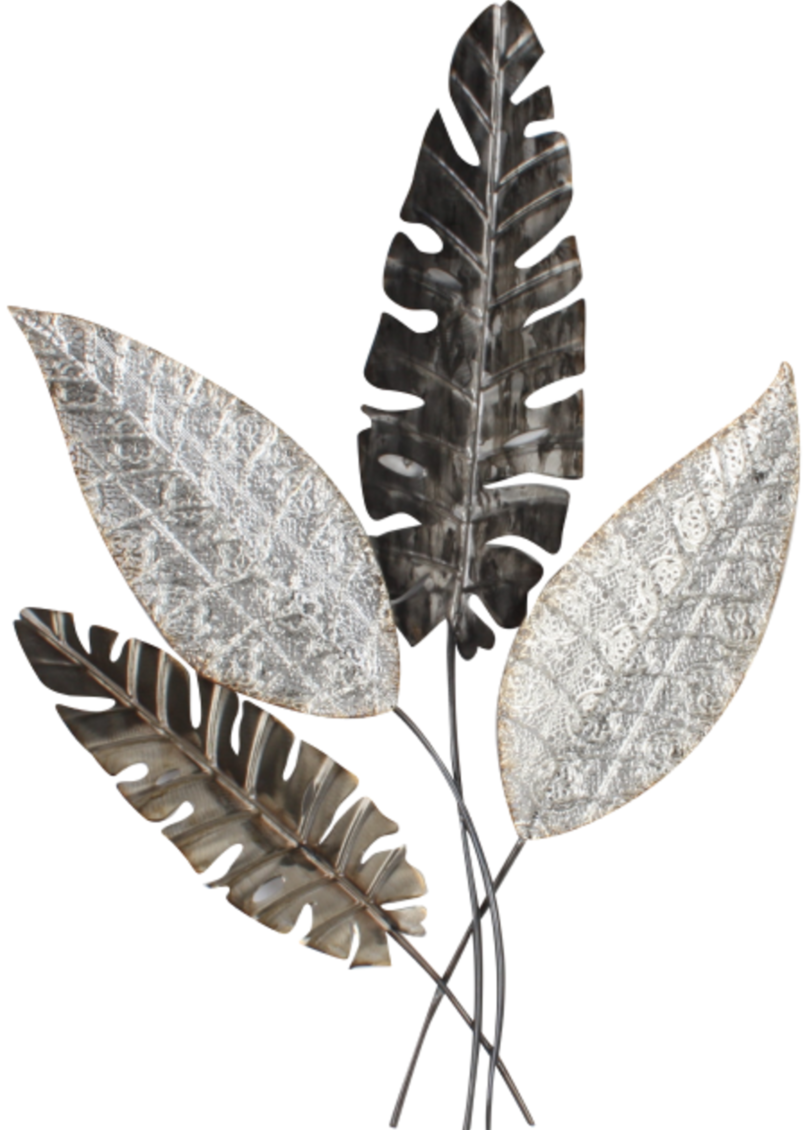 Metalen wanddecoratie Veren