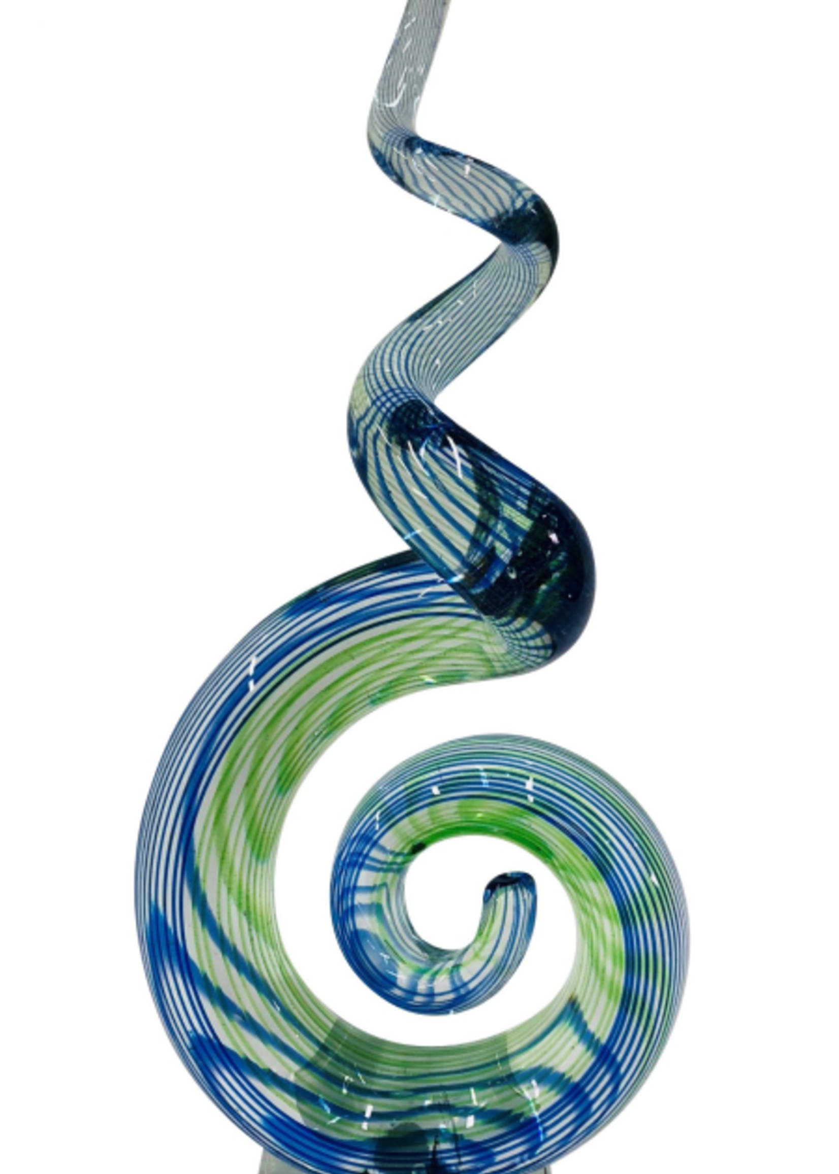 Glasdecoratie glassculptuur Blauw / groen