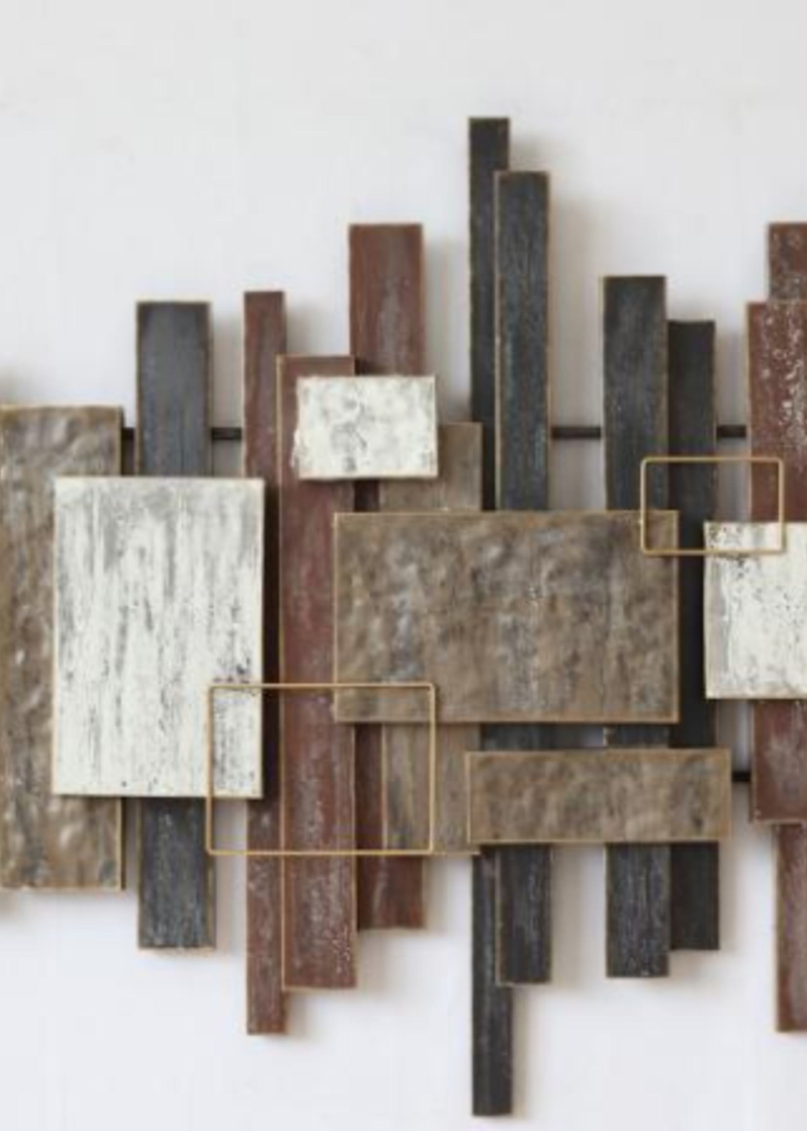 Metalen wanddecoratie Rechthoeken