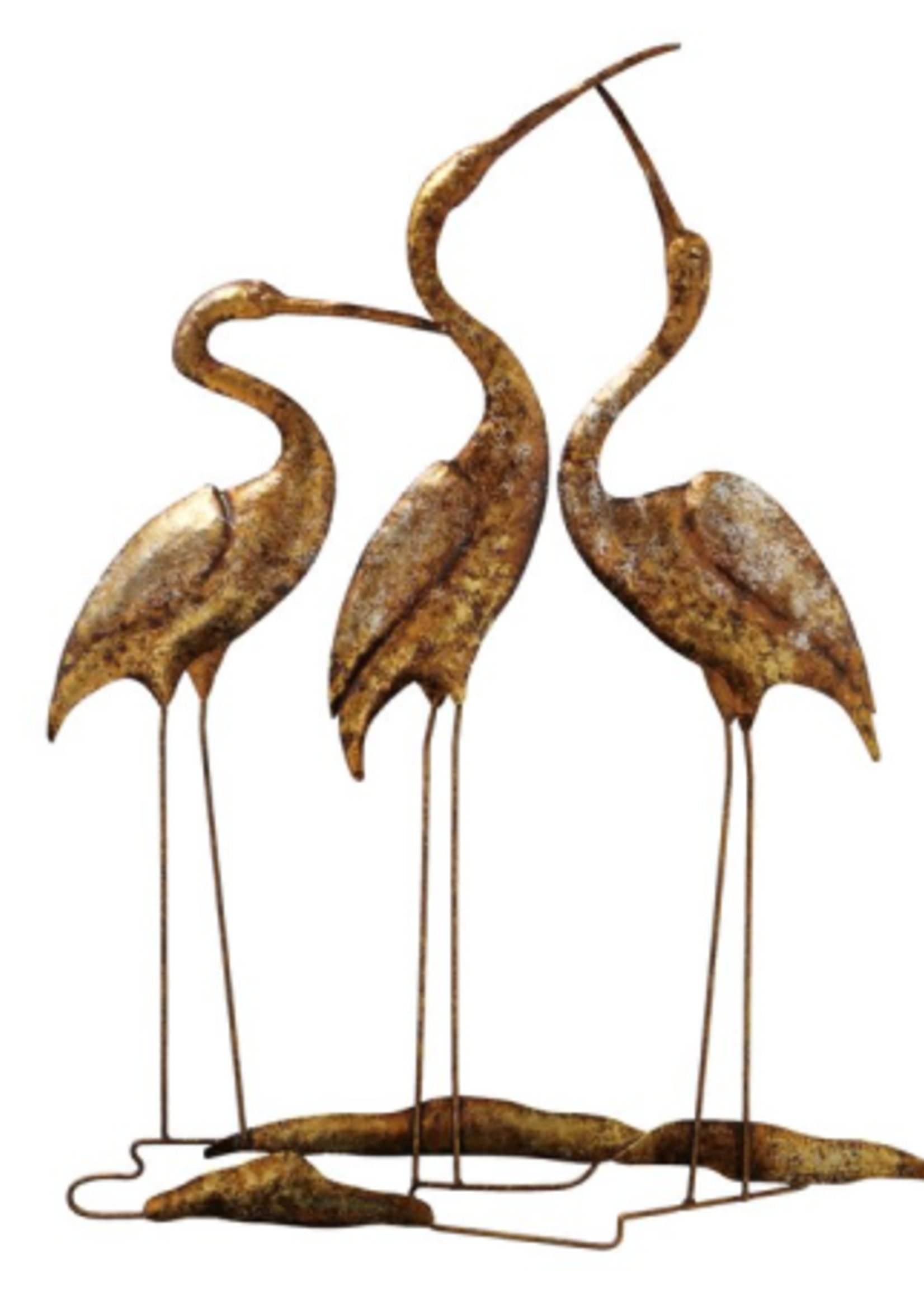 Metalen wanddecoratie Kraanvogels