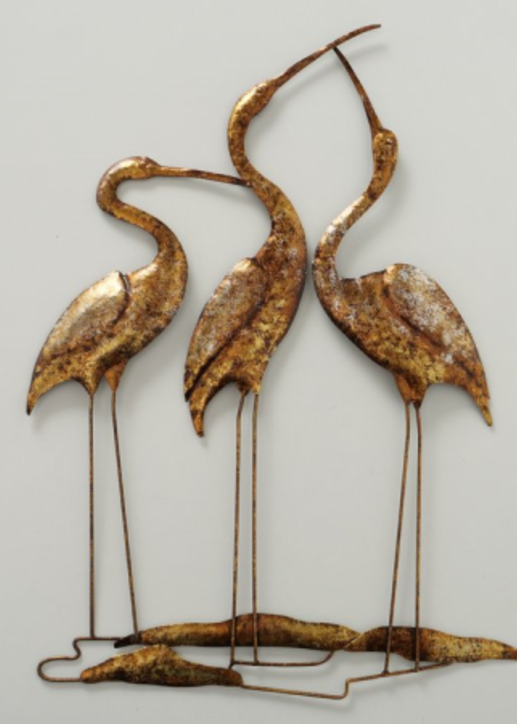 Metalen wanddecoratie Kraanvogels