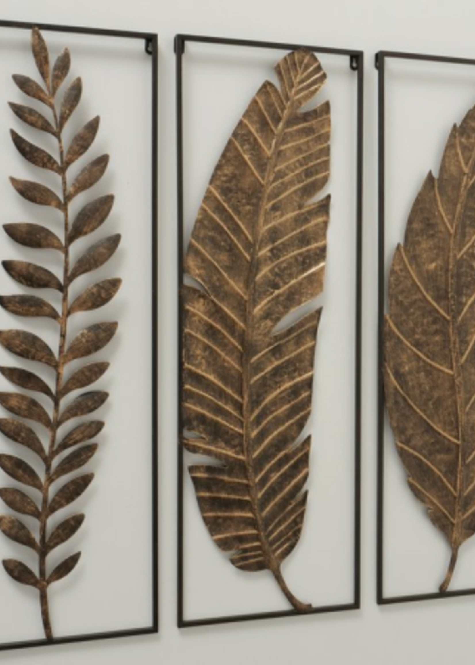 Metalen wanddecoratie 3-luik blad