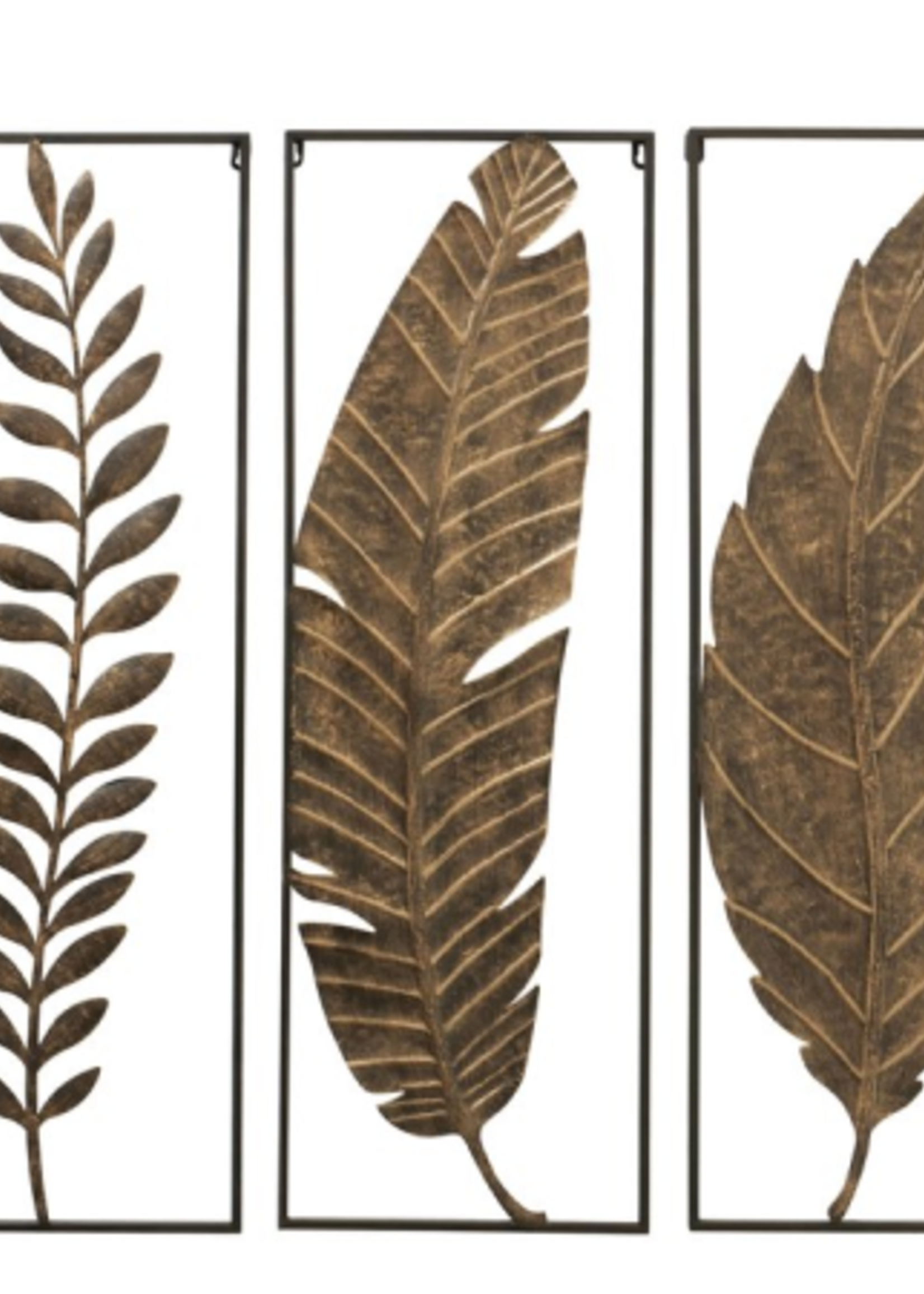 Metalen wanddecoratie 3-luik blad