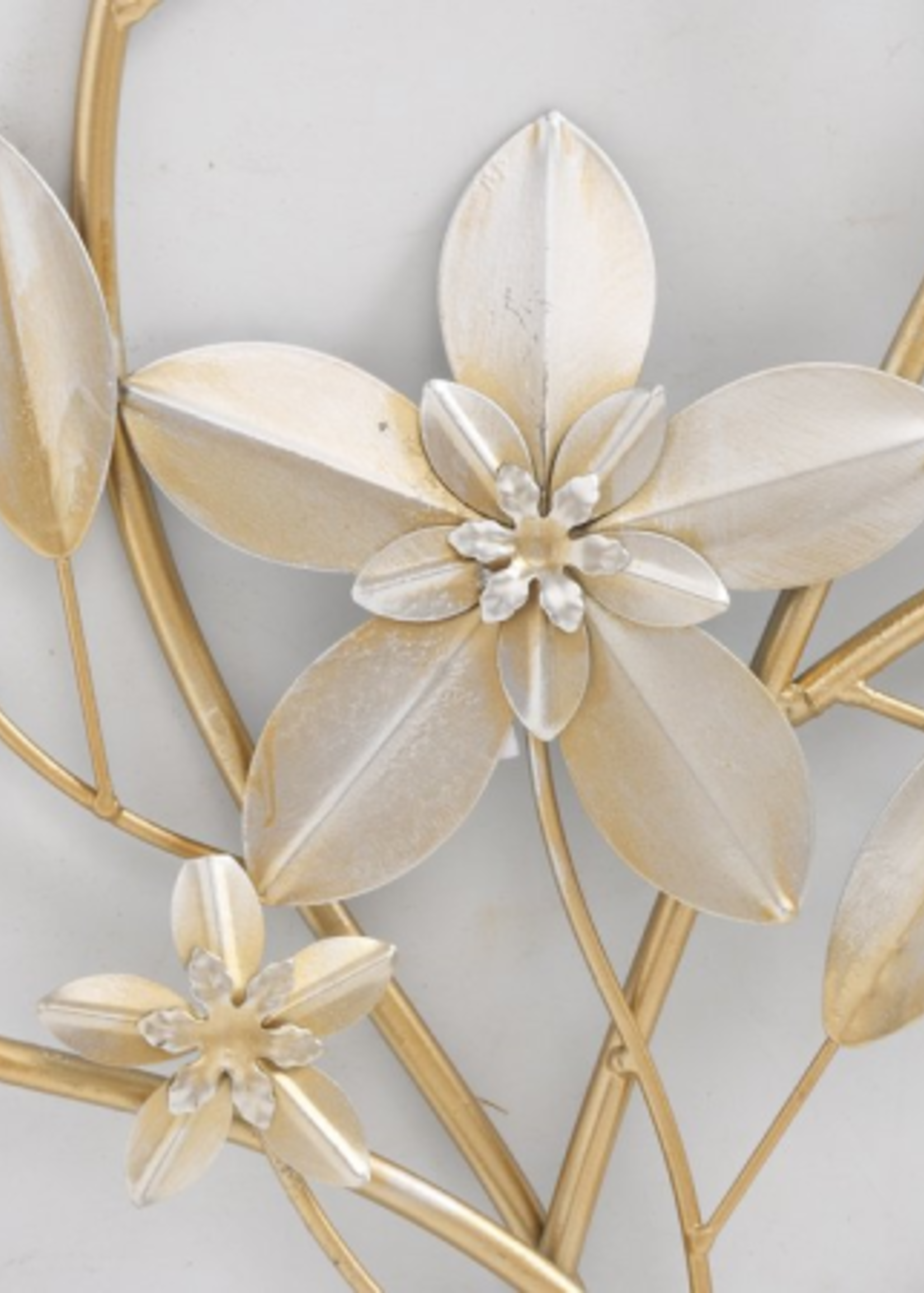 Metalen wanddecoratie Bloemen