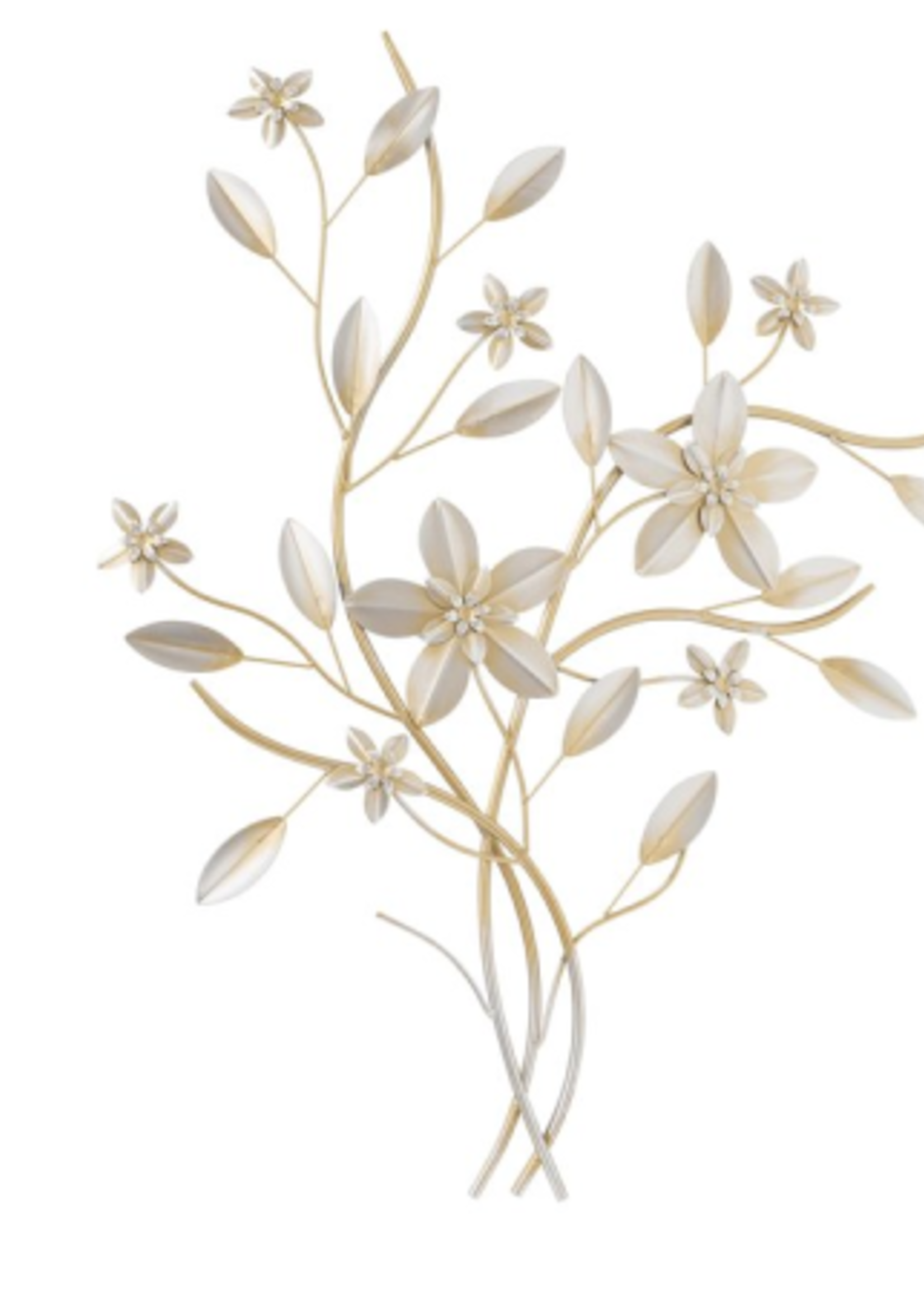 Metalen wanddecoratie Bloemen