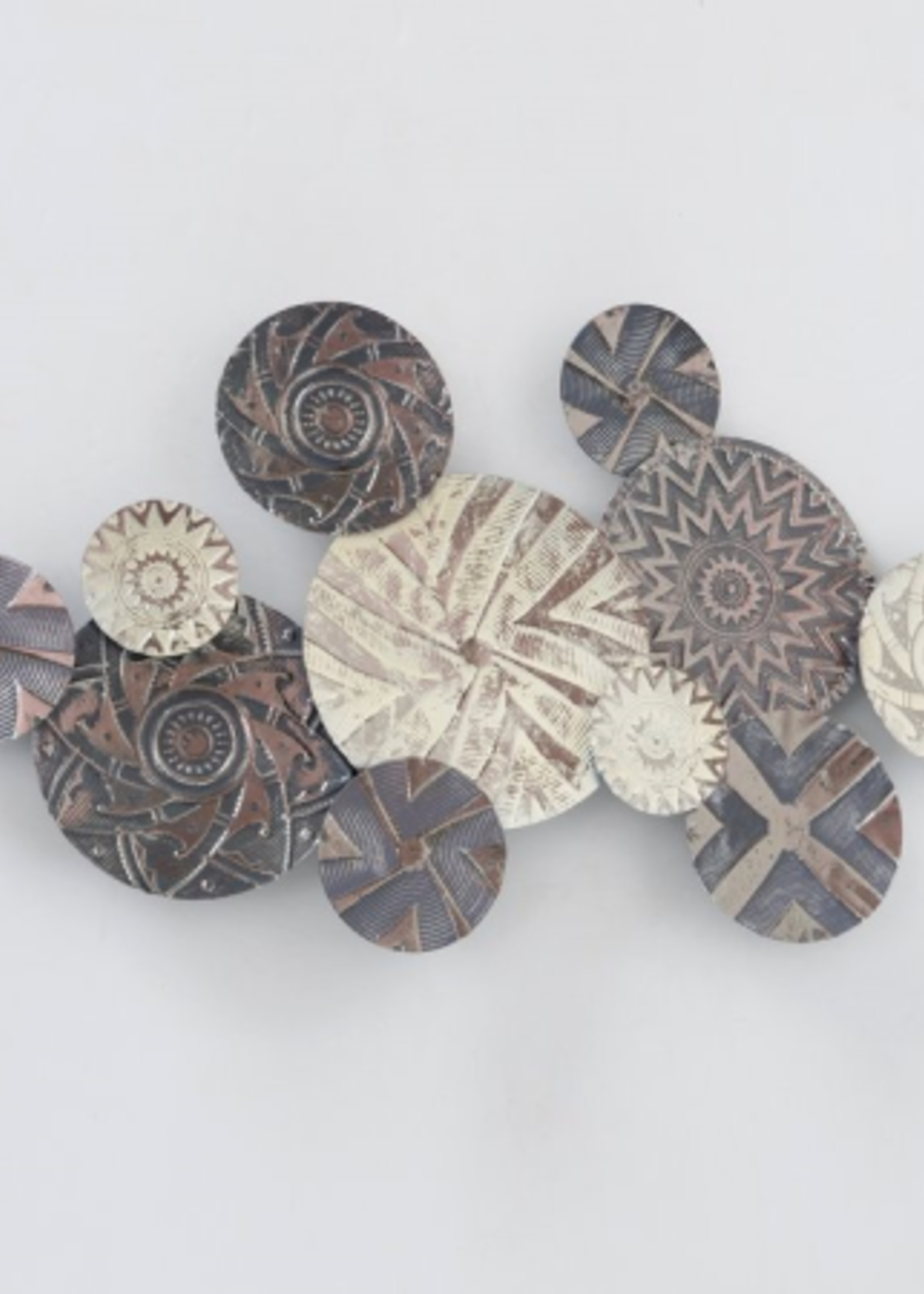 Metalen wanddecoratie  cirkels