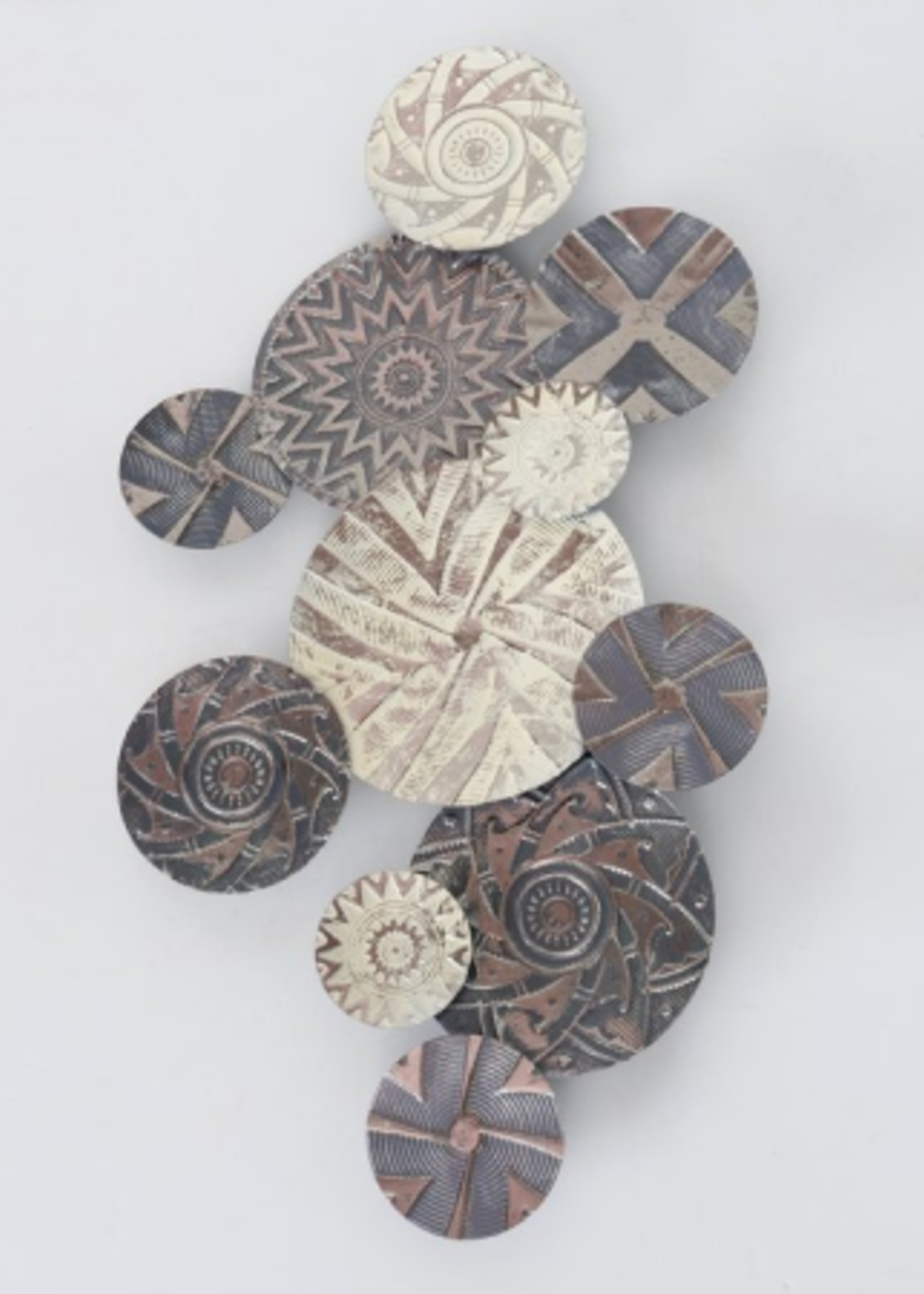 Metalen wanddecoratie  cirkels