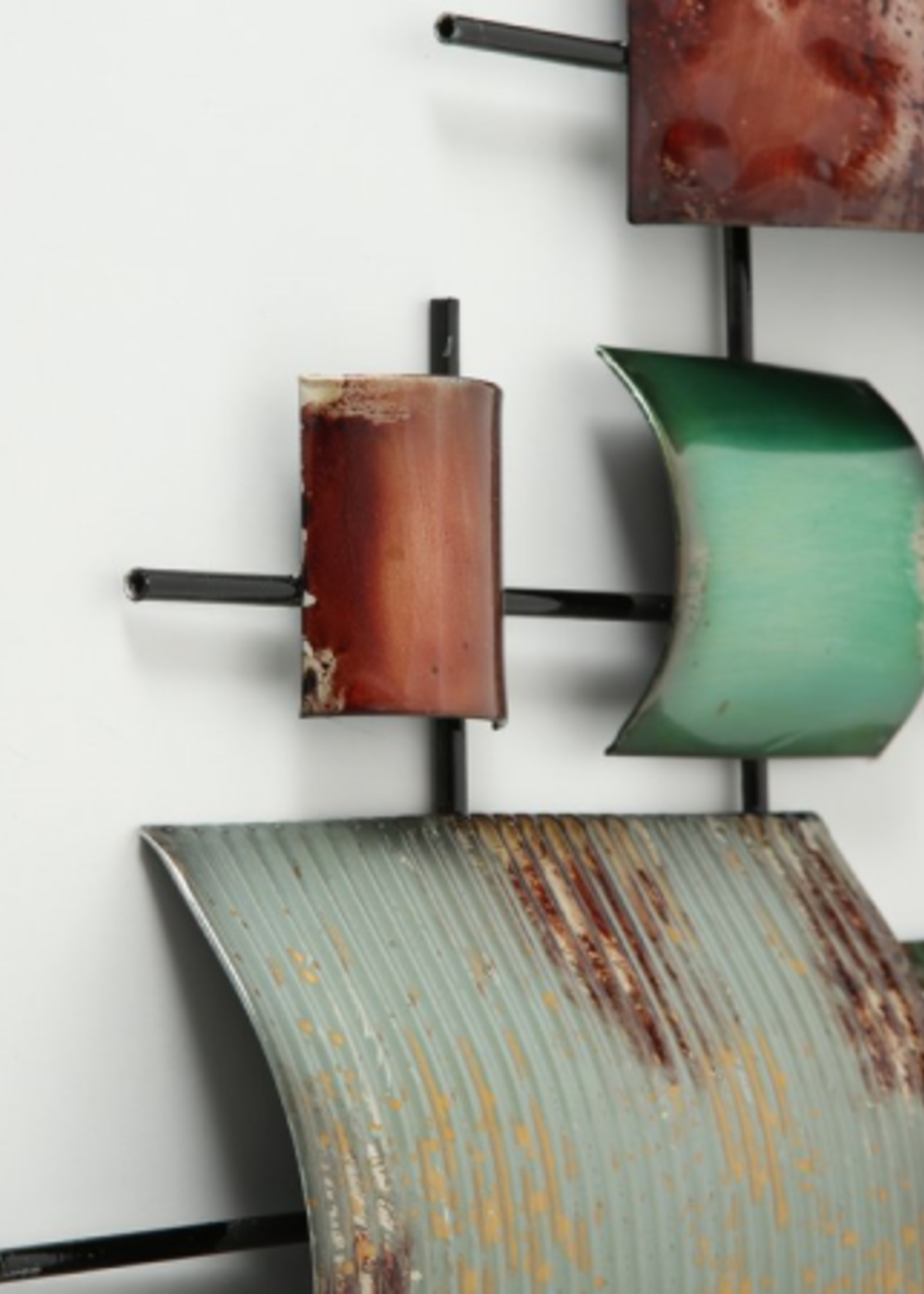 Muurdecoratie Geo balans koper