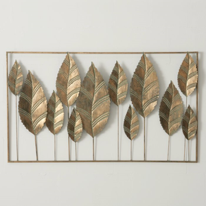 Metalen wanddecoratie Leaf