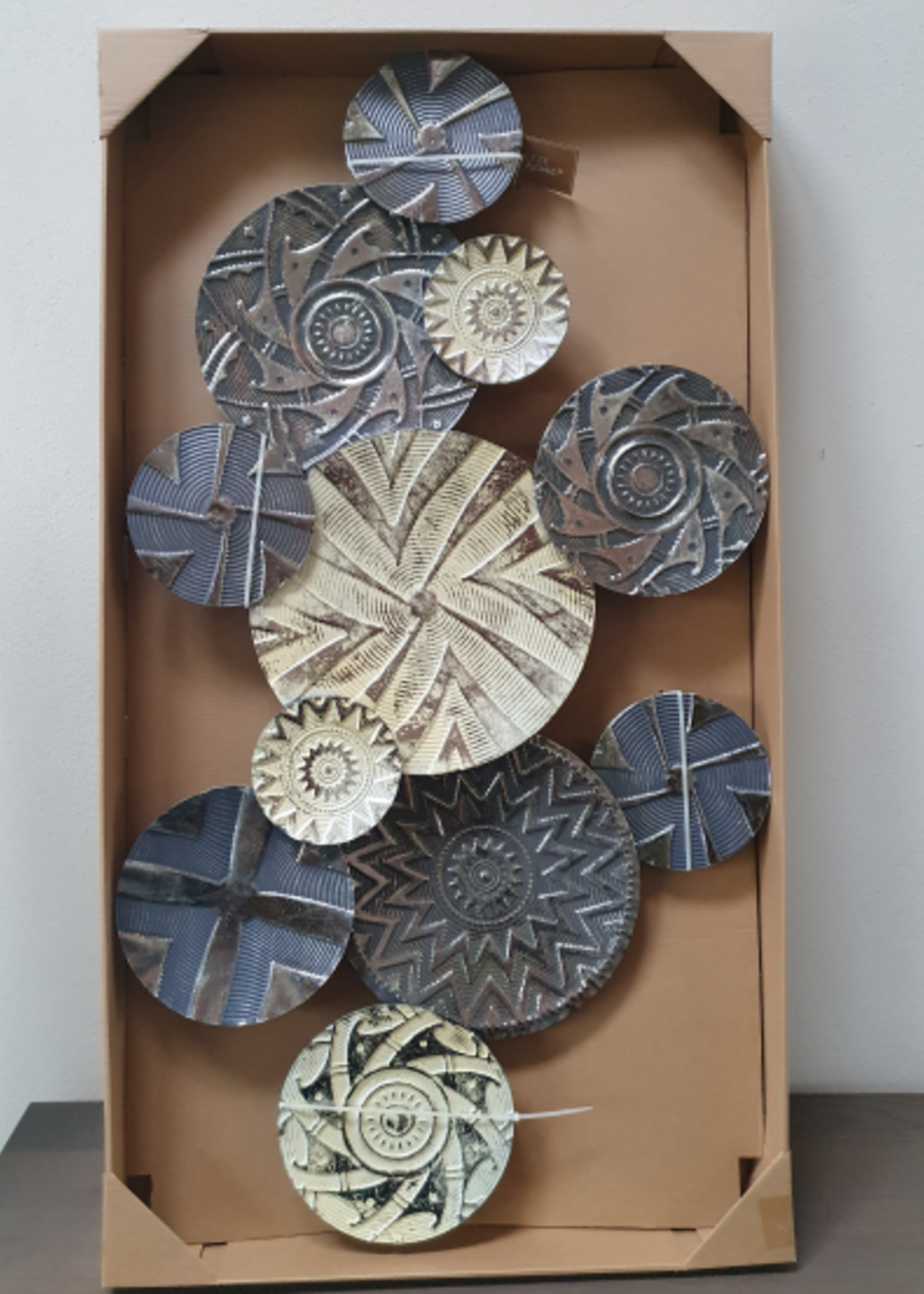 Metalen wanddecoratie  cirkels