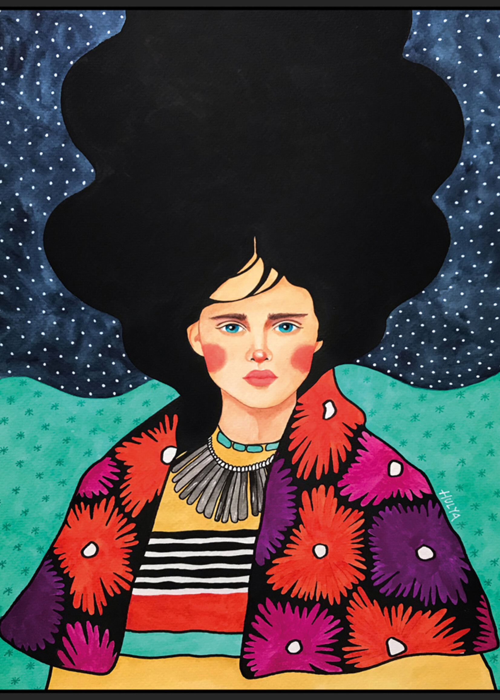 Wanddecoratie velvet decopanel I hear your song