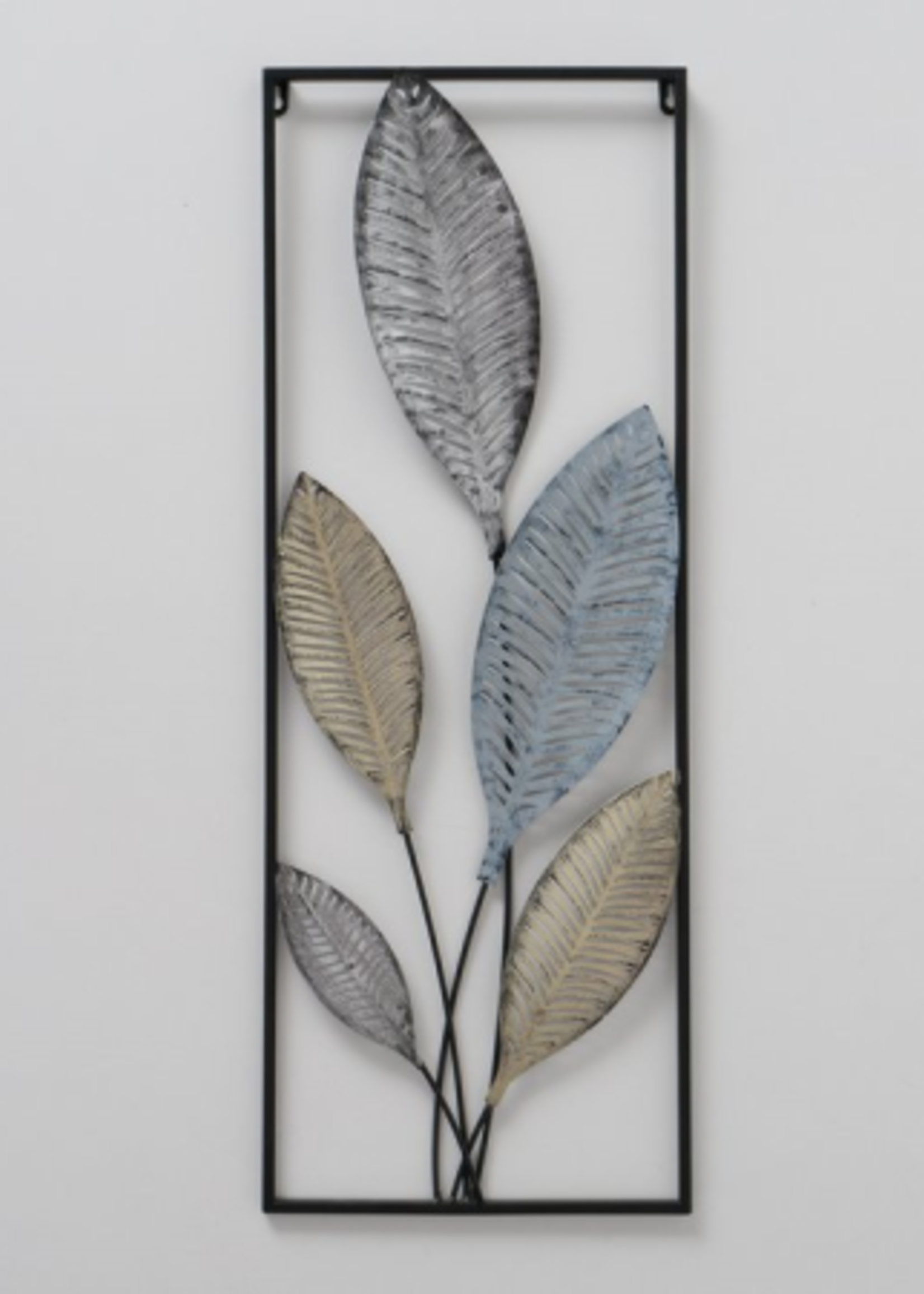 Metalen wanddecoratie Veren