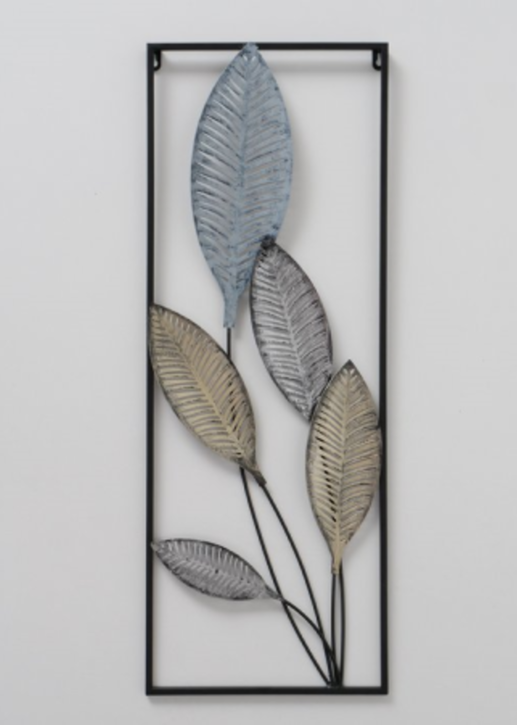 Metalen wanddecoratie Veren