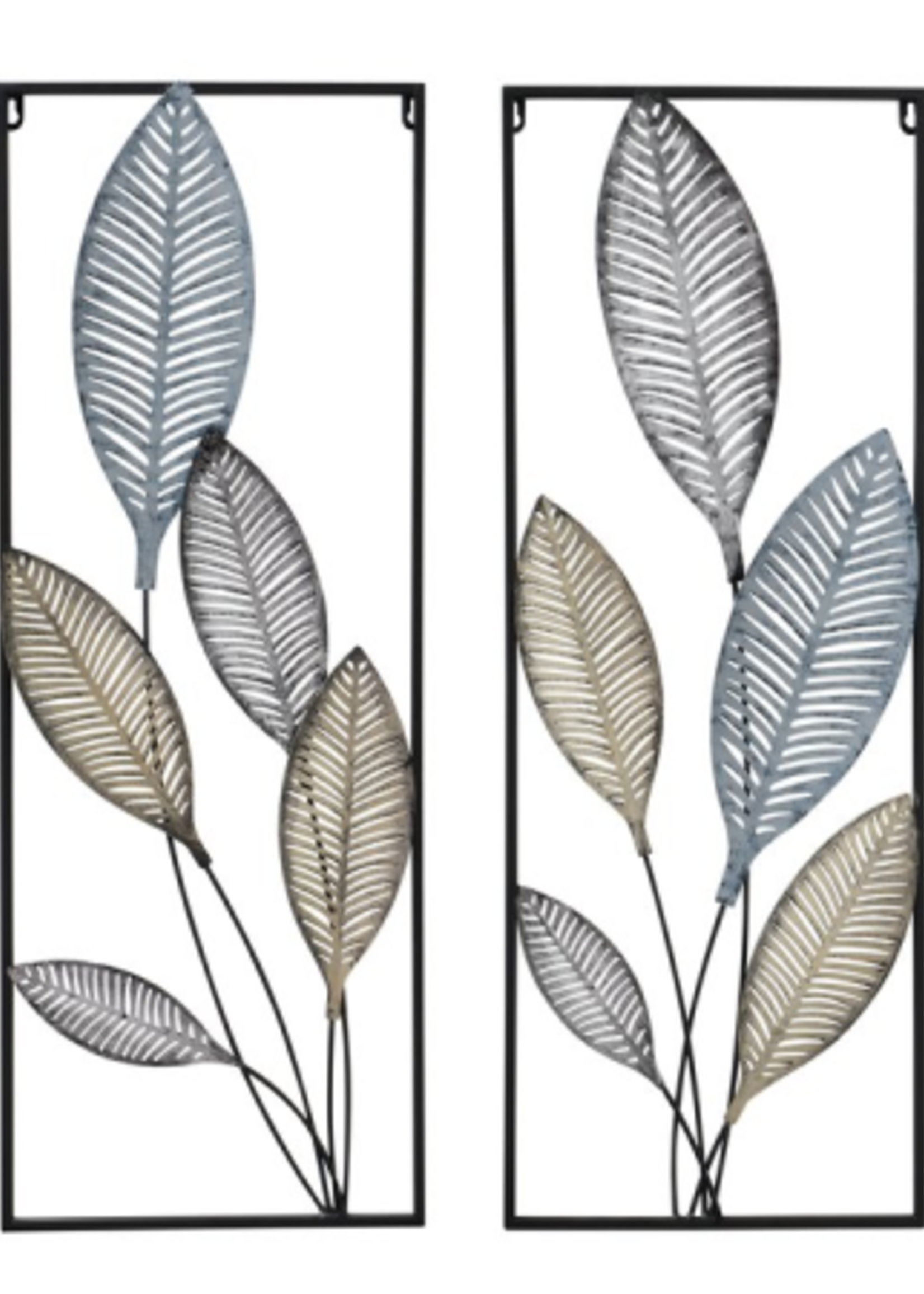 Metalen wanddecoratie Veren