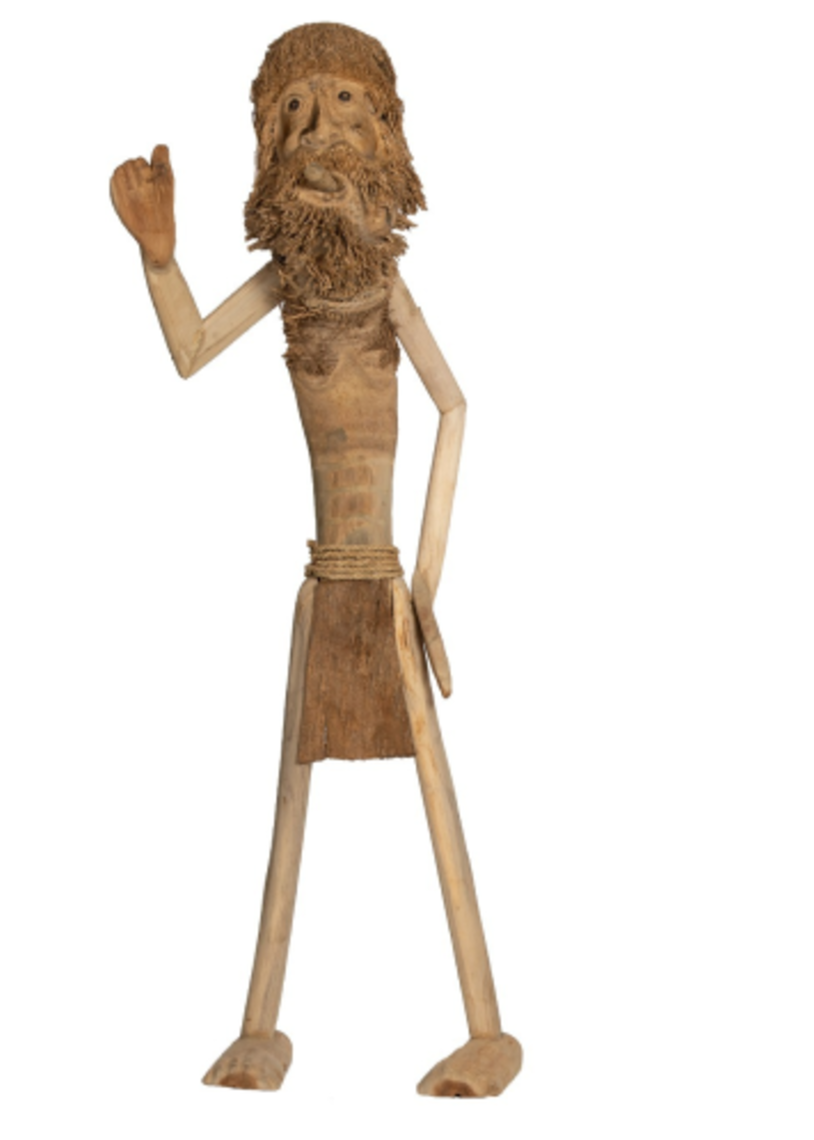 Teakhouten decoratie Old man Satria