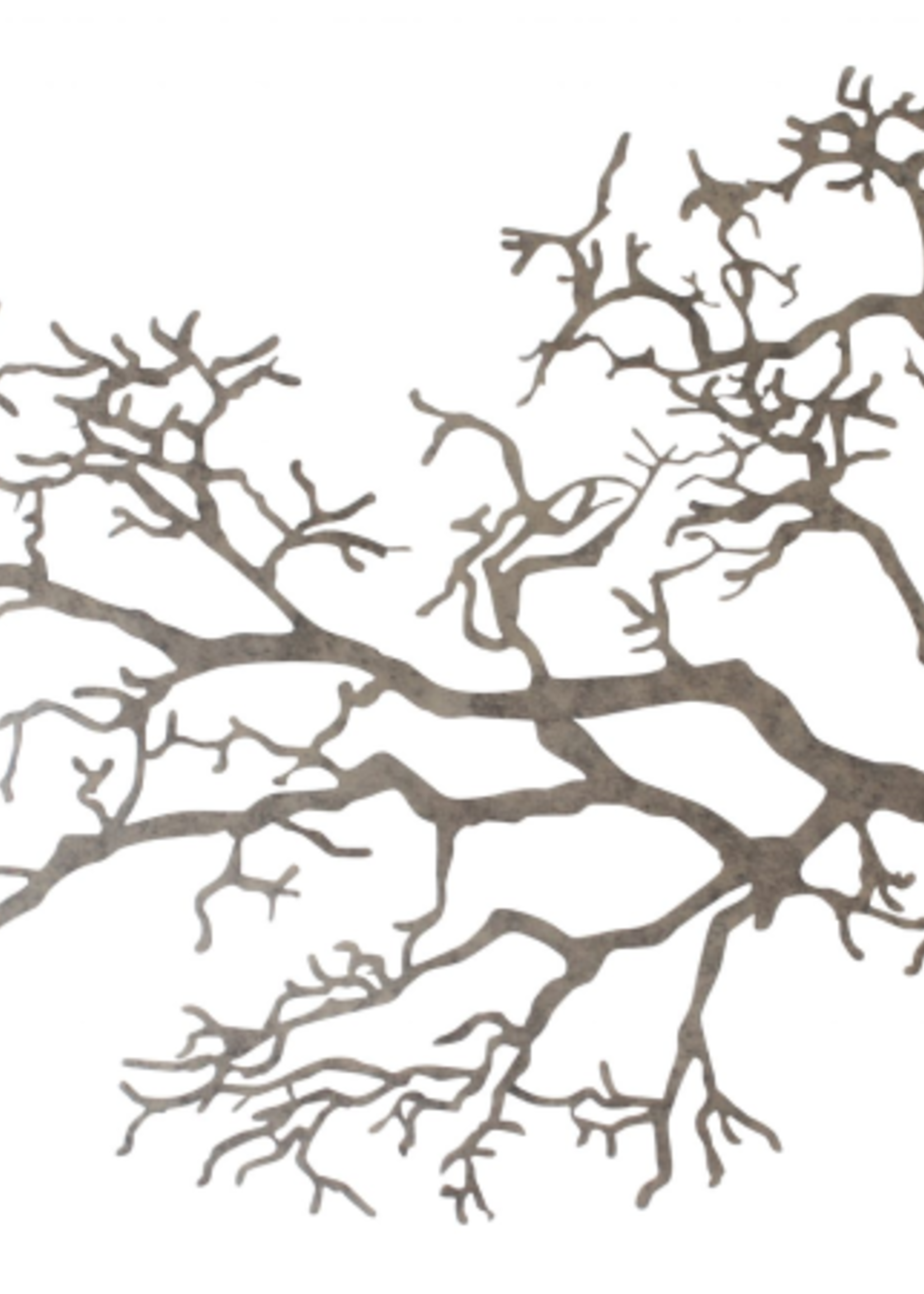 Metalen wanddecoratie tak omhoog