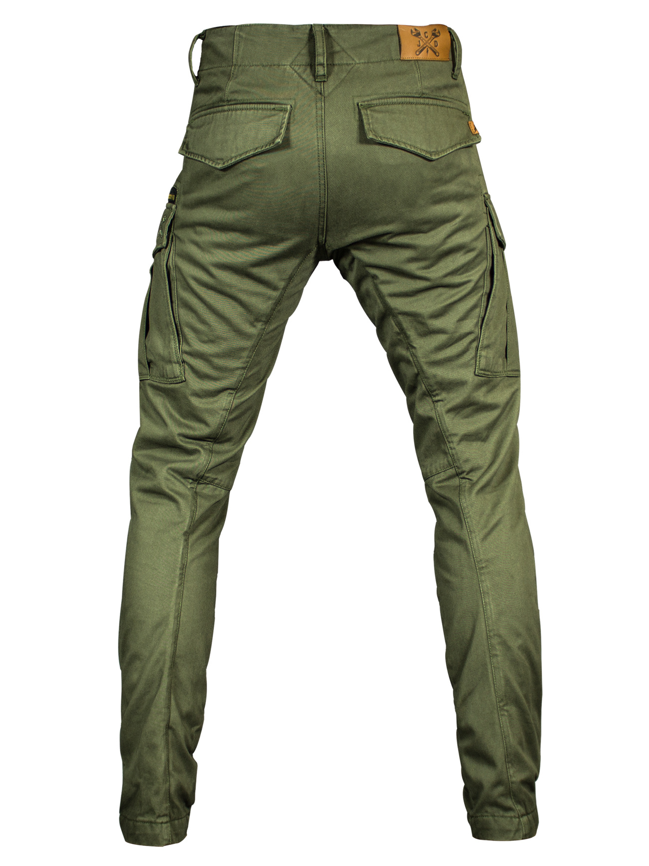 MDM Heren motorjeans broek, cargo jeans grijs gewassen, grijs, 32W