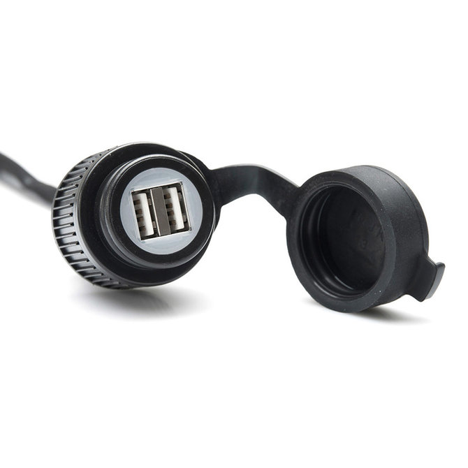 SW-Motech Double USB Charging Socket with Cable Harness