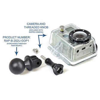 Ram Mounts Action Camera Universal Ball Adapter