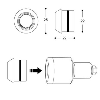 Barracuda B-Led B-Lux Bar End Led Insert Indicator