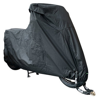 DS Covers Alfa Bauletto Moto - Copertura Antipioggia E Antigraffio - Taglia XL, Colore Nero - Con Anello Di Sicurezza E Prese D'Aria