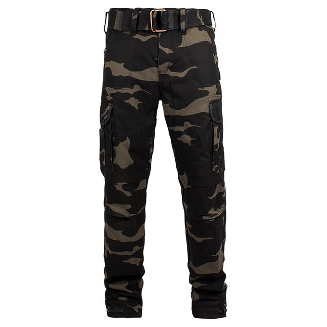 Mens Motorcycle Cargo Pants Camo