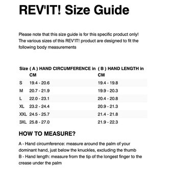 Rev'it Samples Gloves Tracker