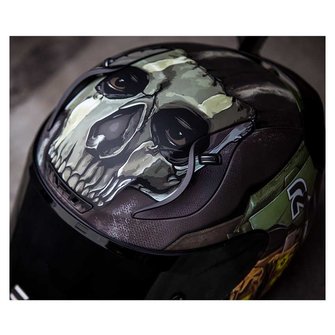 HJC Rpha 11 Punisher Marvel MC5SF Motorcycle Helmet Iconic Comic Skull  Design