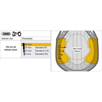 Shoei J.O Cheek Pads