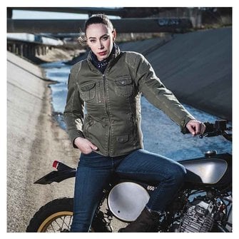 Veste Segura Lady Maya gris, blouson moto vintage femme