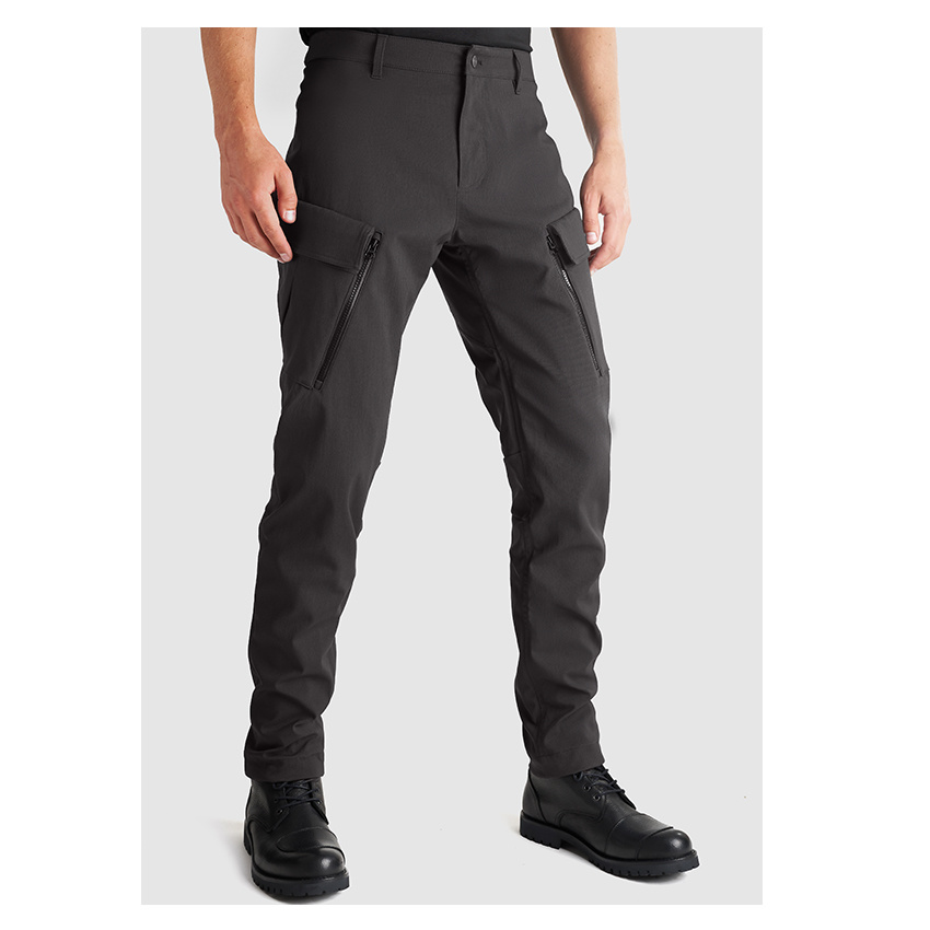 Zwarte waterdichte leren motorbroek voor heren CE (1621-1) Armored - Texpeed - S Taille/Beenmaat Kort