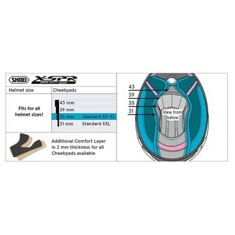 Shoei X-SPR Pro Cheek Pads