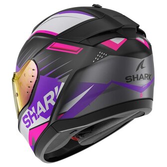 CASCO SHARK RIDILL 2 BERSEK *MICA TRANSPARENTE*, RED