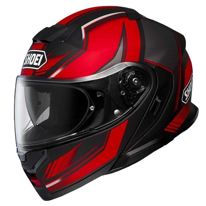 Red discount shoei helmet